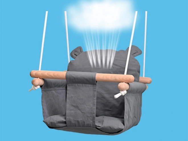 Wooden Baby Swing with Bucket Seat