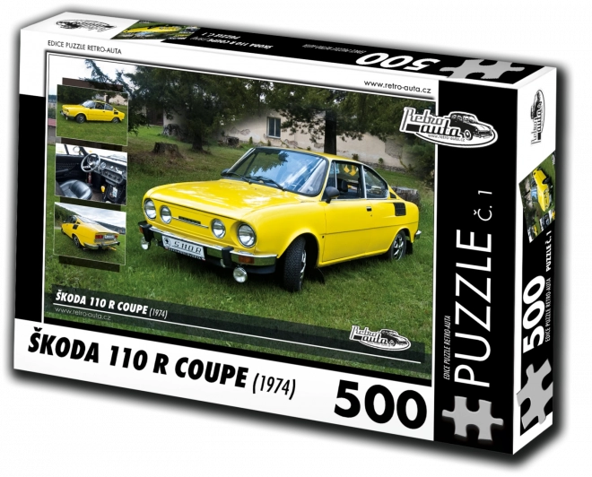 Puzzle Retroauta Škoda 110 R Coupé 1974 - 500 pièces