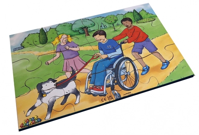 Houten puzzel 72 delen met inclusieve motieven