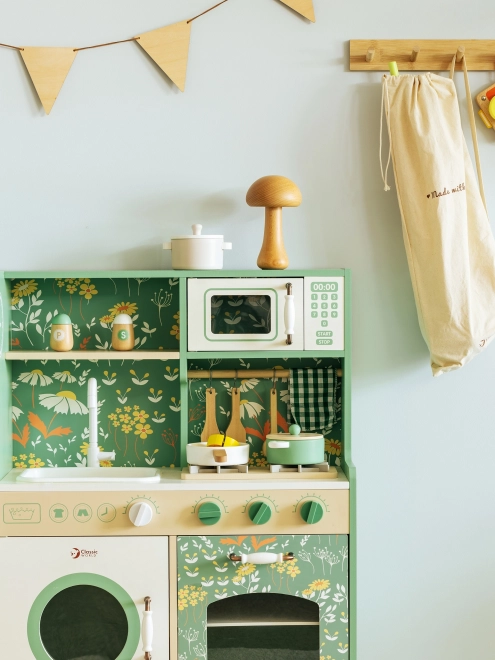 Grote houten keuken voor kinderen