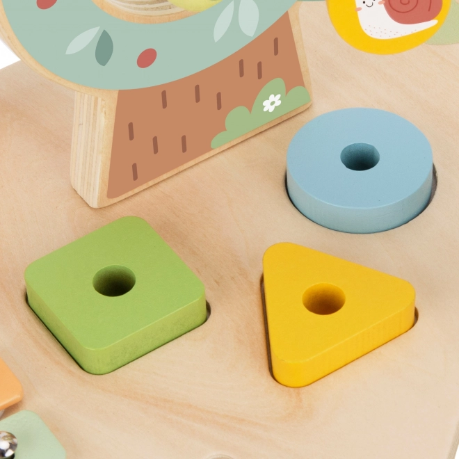 Table d'apprentissage en bois avec labyrinthe musical 5 en 1