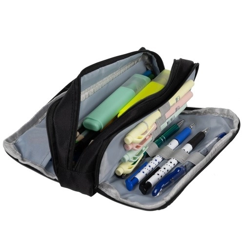 black three-compartment pencil case Maaleo