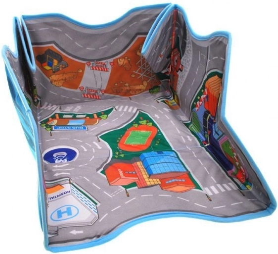 City play mat for toy cars