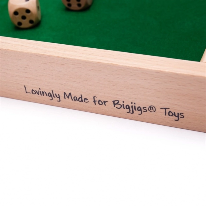 wooden game Shut the Box BIGJIGS TOYS