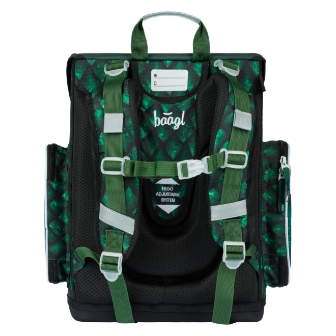BAAGL SET 3 Ergo Draak: boekentas, etui, zak