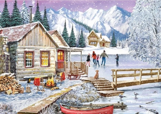 GIBSONS Puzzel Winter in het Chalet 1000 stukjes