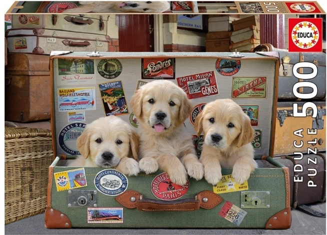 Educa Puzzle Puppies in a Suitcase 500 pieces