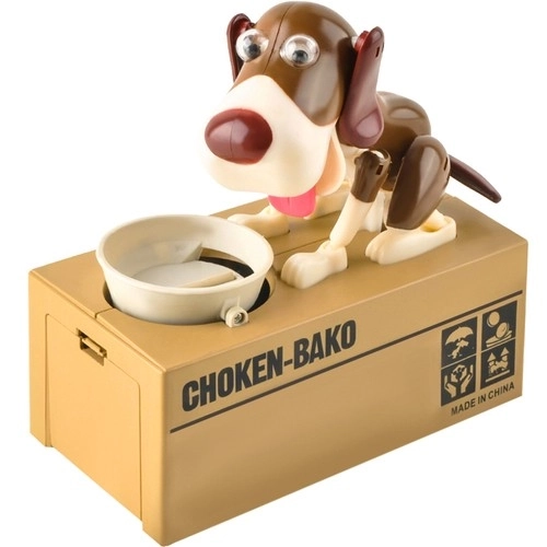 Honden spaarpot lichtbruin