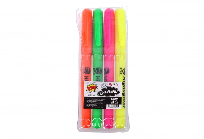 Markeerstiften set van 4 stuks