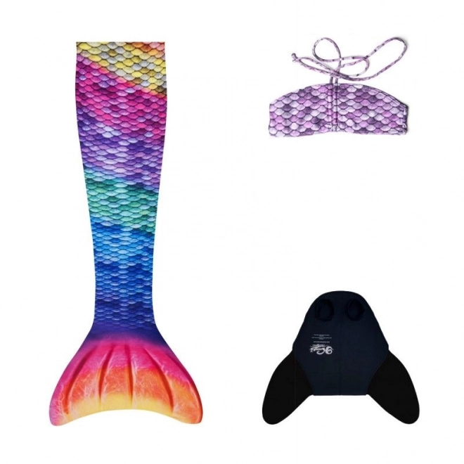 Zeemeerminstaart met monovin Regenboog en Bikini