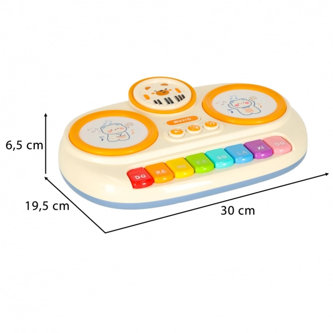 Piano éducatif interactif pour enfants couleur beige
