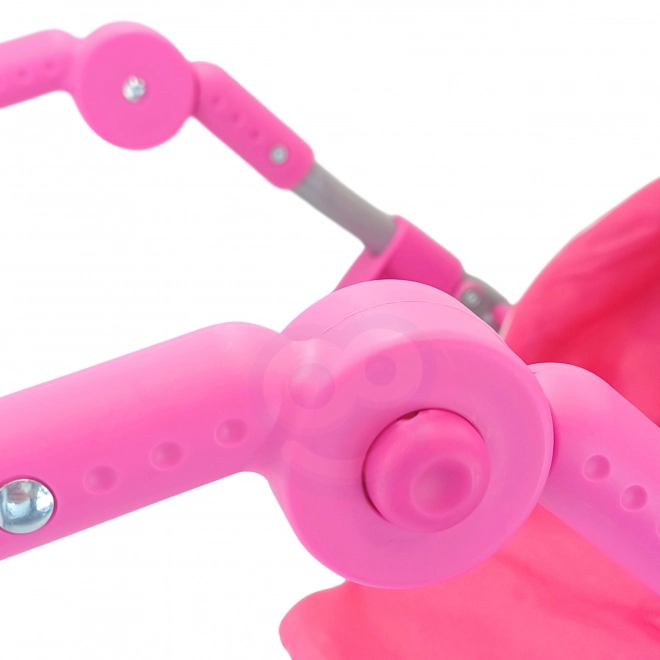 Rosa 3-in-1 Puppenwagen mit Punkten