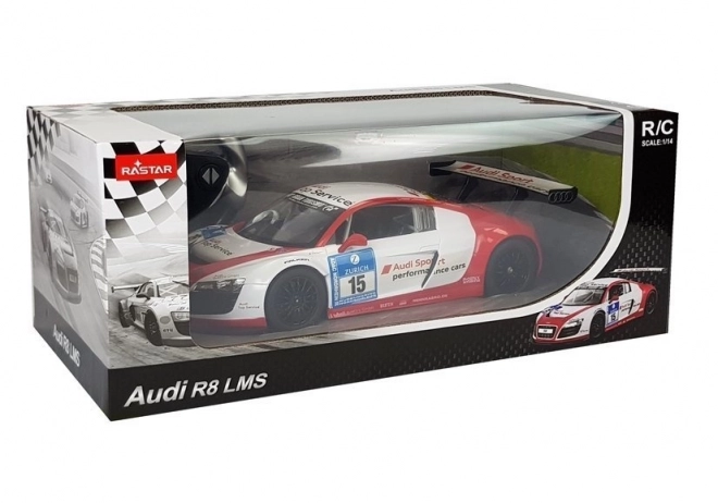 Rastar Audi R8 LMS remote controlled car 1:14 white-red