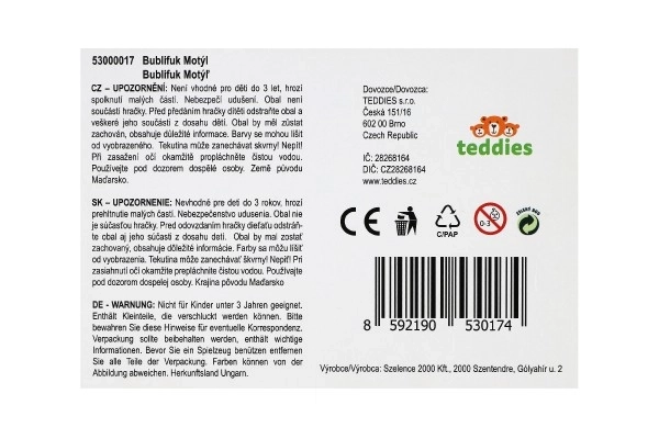 Bellenblaas vlinder 50 ml - mix soorten