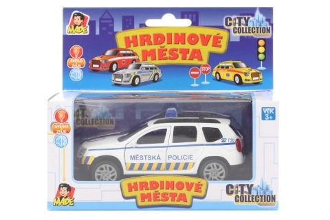 Polizeiauto der Stadtpolizei mit Licht und Sound