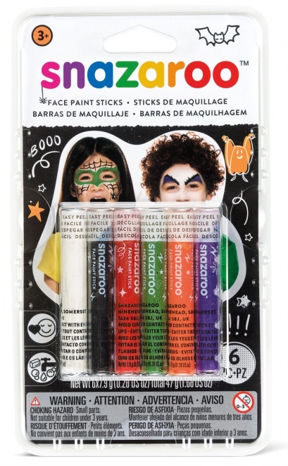 Set van gezichts- en lichaamsverf in sticks Halloween