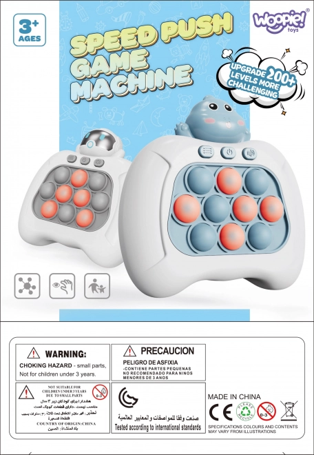 Elektronisches Spiel POP IT Antistress Geschicklichkeitsspiel Dino Blau