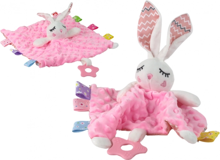 Plush Bunny with Teether and Rattle