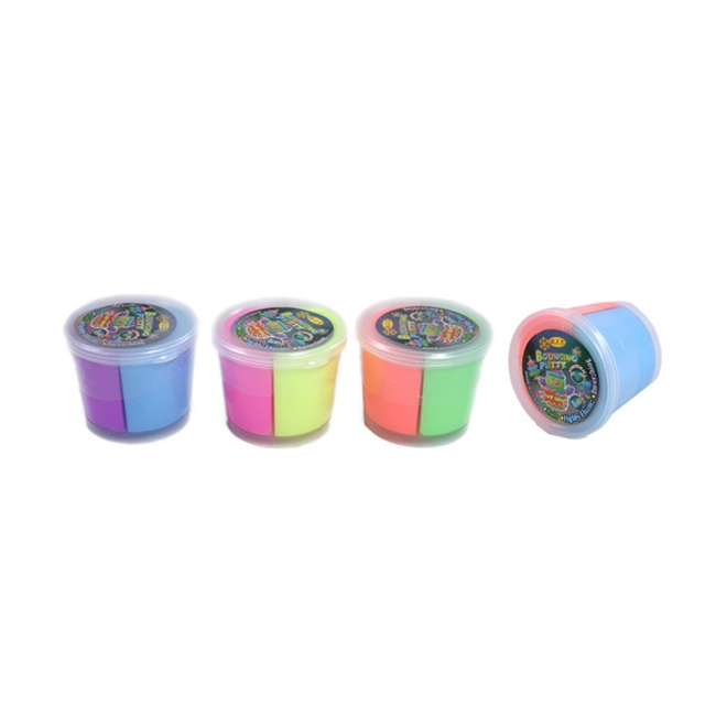 Pâte modelable et rebondissante bicolore