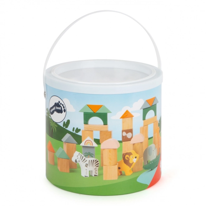 Wooden Building Blocks Safari for Kids
