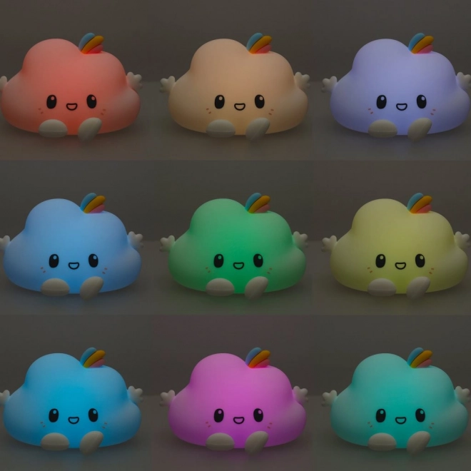Siliconen nachtlampje voor kinderen in de vorm van wolken RGB