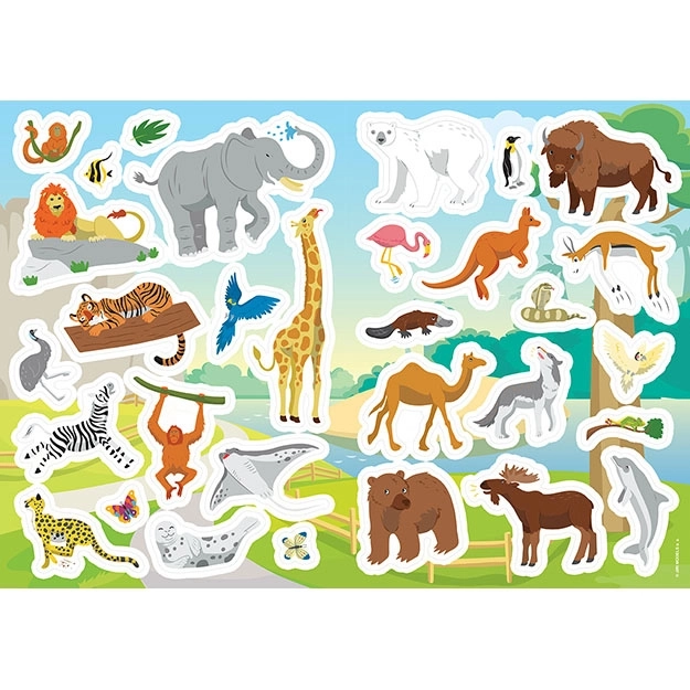 Kleurboek met stickers ZOO