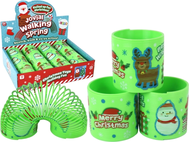 Iconische groene veer met kerstmotief 6 cm