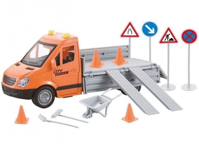 Voiture de signalisation routière