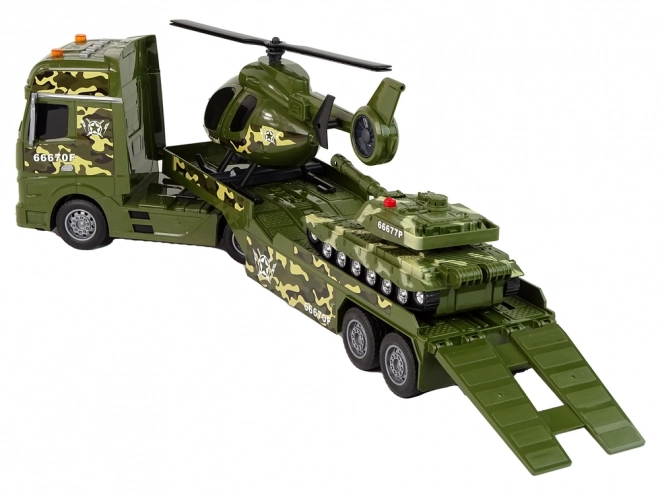 Jeu de construction militaire Hélicoptère de propulsion Faction Tank Camion