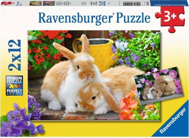 Ravensburger Puzzle Time for Cuddles 2x12 Pieces