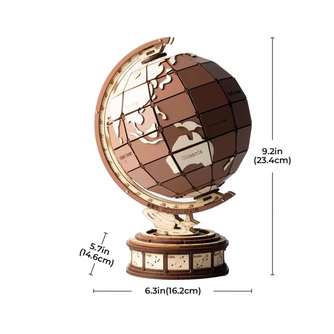 3D Wooden Puzzle Rolife Globe