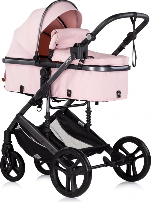 Gecombineerde kinderwagen Amore 2in1 roze marshmallow