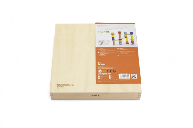 Houten geometrische bouwstenen 52 stuks Viga