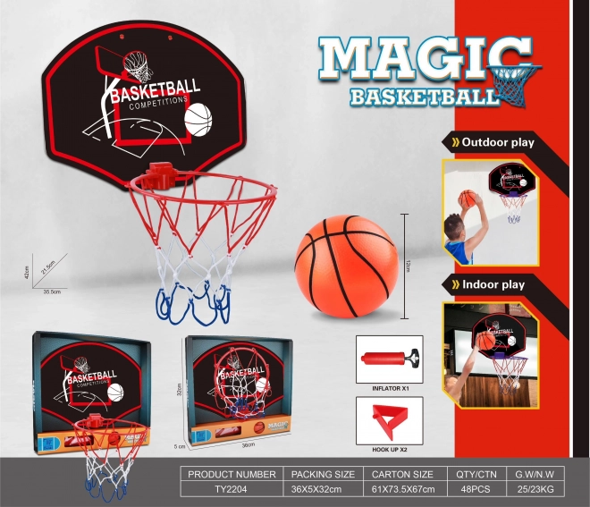 Woopie wandgemonteerde basketbalring