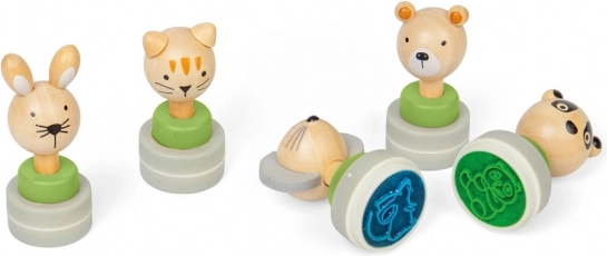 Holzstempel mit Tieren von Bigjigs Toys