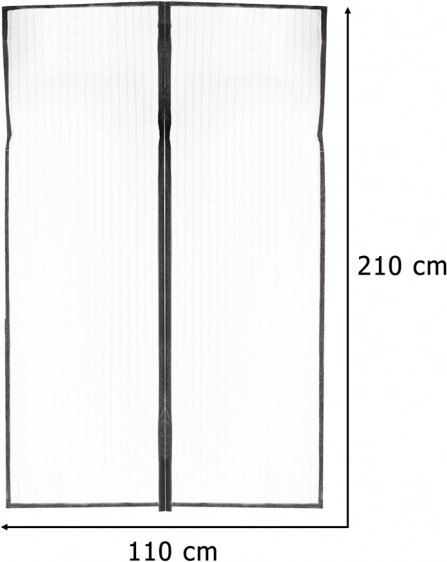 Magnetisch muggennet voor deuren 110x210 cm