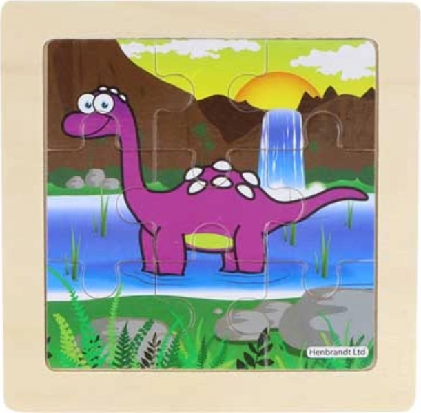 Wooden Dinosaur Puzzle, 9 Pieces
