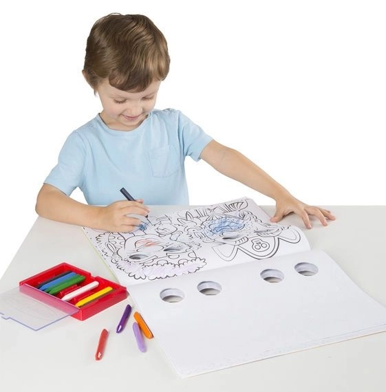 Livre de coloriage avec des yeux de personnage