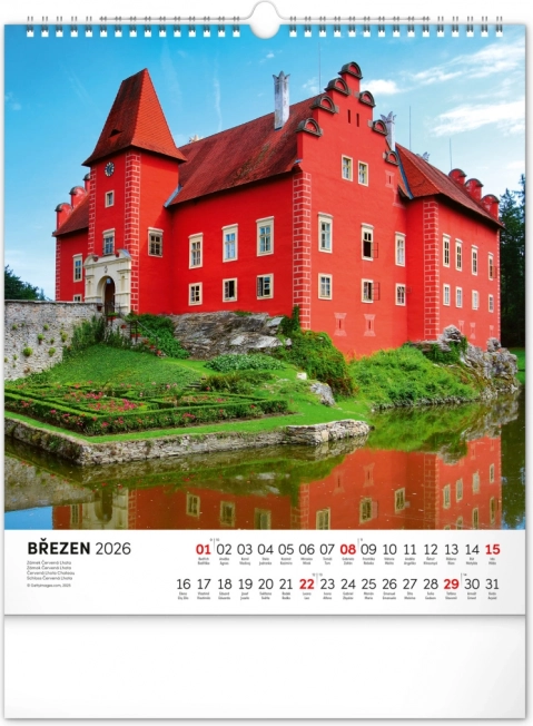Wall Calendar Czech Republic 2026