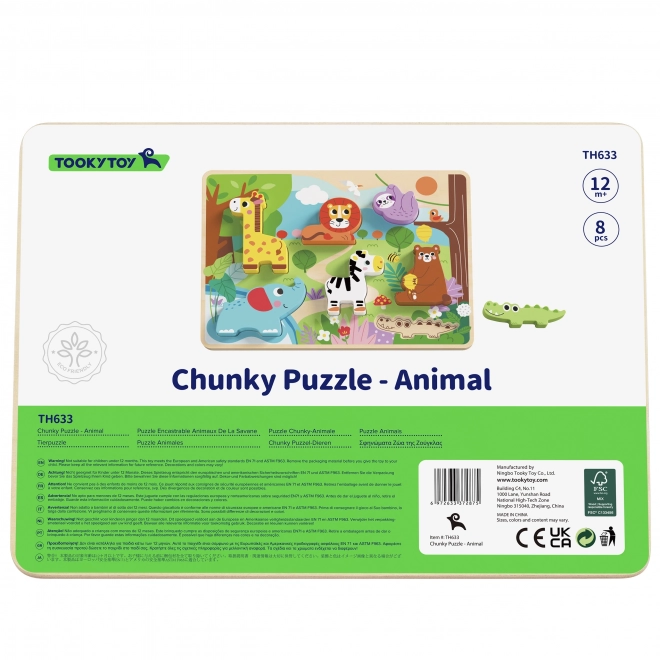 Houten puzzel ZOO Safari voor kinderen