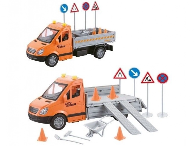 Voiture de signalisation routière