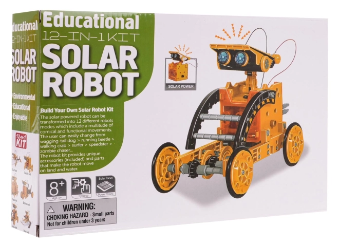 Bouwpakket van 12-in-1 zonnevoertuigen oranje – Oranje