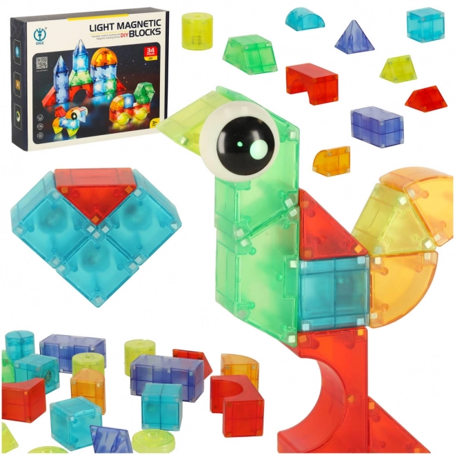 Lichtgevende magnetische blokken 32 st.