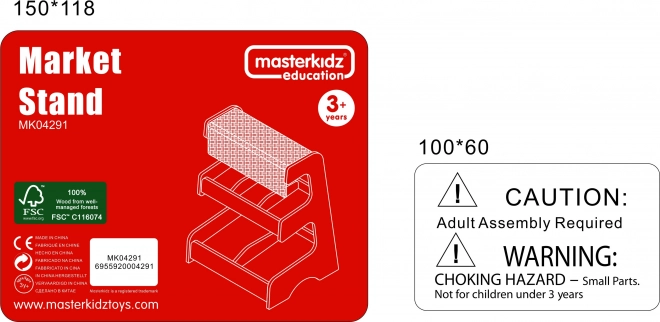 Houten marktstand voor kinderen Masterkidz