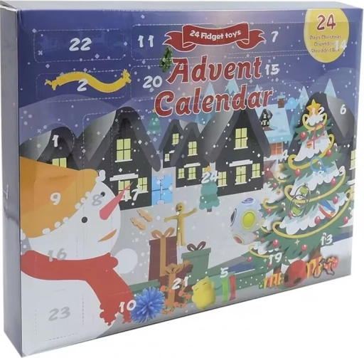 Adventskalender met rubberen grapjes