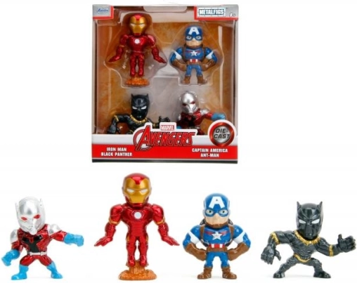 Set metalen figuren MARVEL AVENGERS 6 cm – 4 stuks