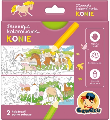 Longs coloriages Chevaux – kit créatif pour enfants CZUCZU