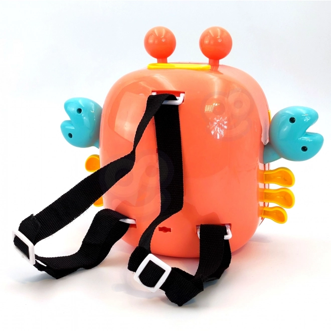 Elektronische spaarpot kluis met PIN Krab rugzak oranje