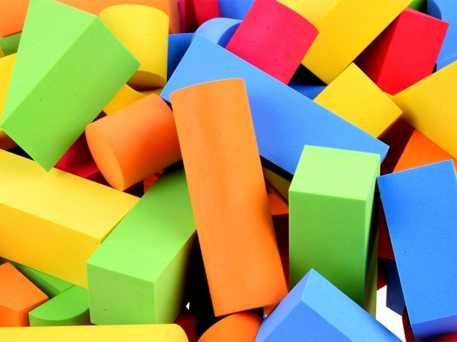 Kleurige schuimblokken 80 stuks