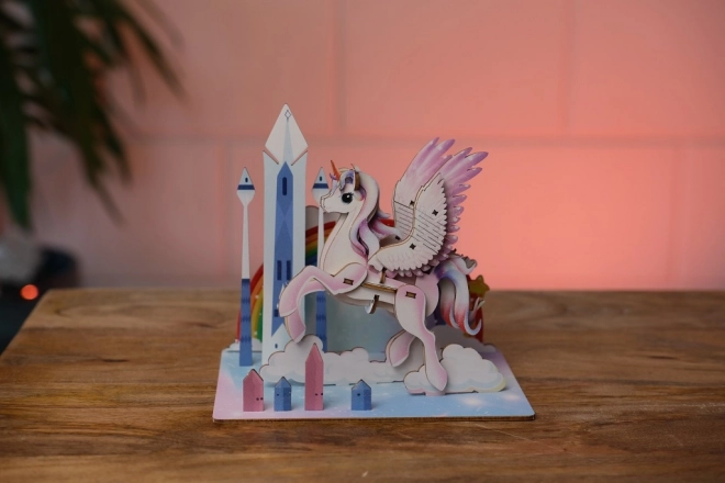 3D Wooden Puzzle Unicorn
